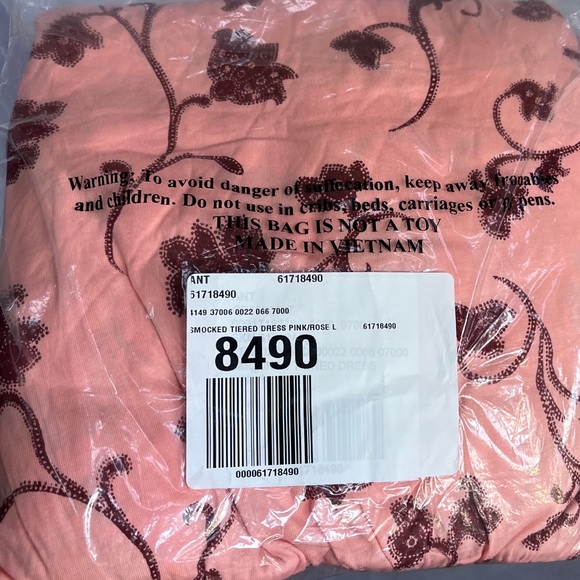 Anthropologie Daily Practice Cotton Smoked Tiered, Puff sleeve Maxi Dress - Picture 14 of 16